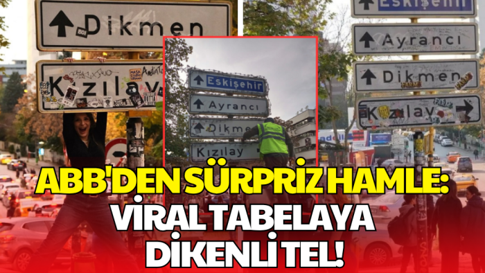 Ankara'da Meşhur Kızılay Tabelası İçin Yeni Önlem: Etrafına Dikenli Tel Çekildi